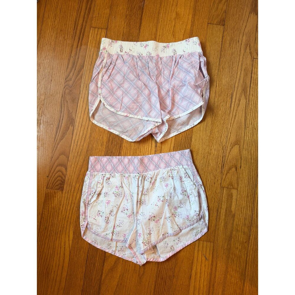 Rewash Floral Plaid Shorts Bundle Pink Cottagecore Size S
